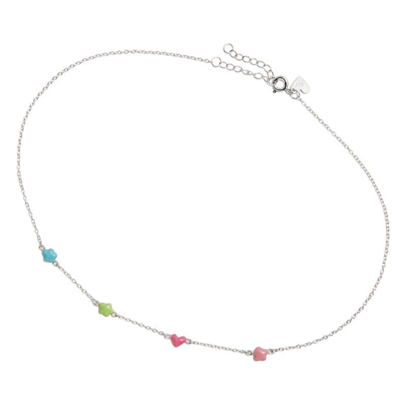 Colar Símbolos Esmalte Coloridos