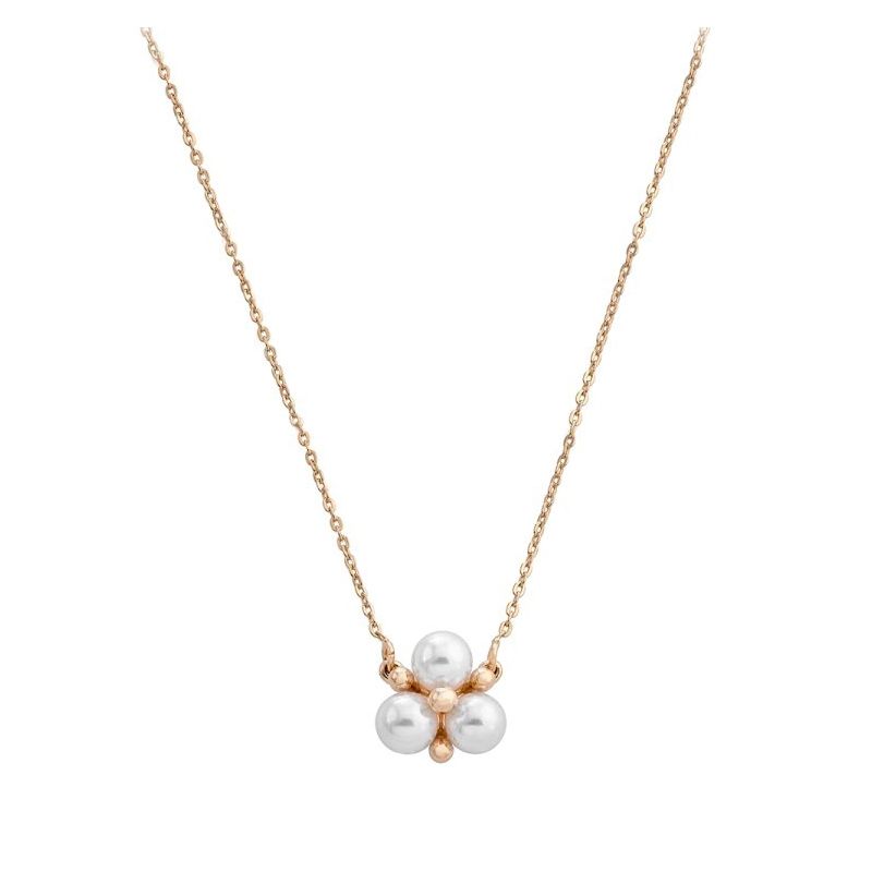 Colar com 3 Pérolas Dourado
