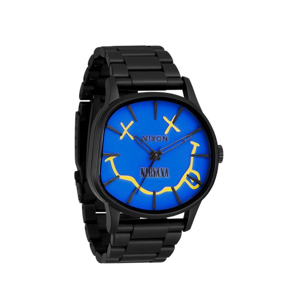 Relógio Black/Blue Nirvana Smiley Face