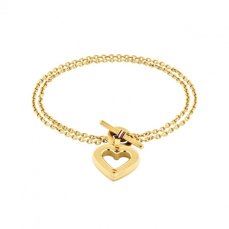 Pulseira Coração Dourado