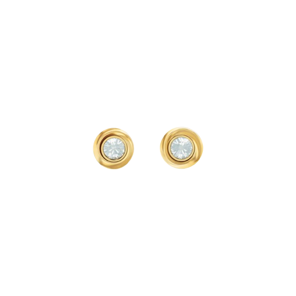 Brincos Solitário Dourado