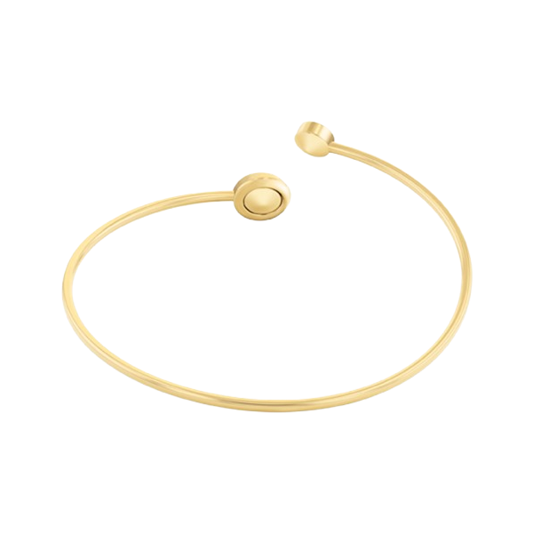 Pulseira Rígida Aberta e Cristais
