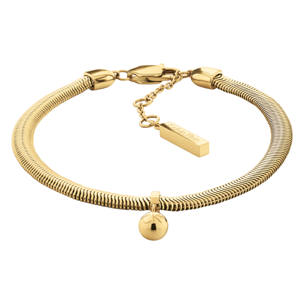 Pulseira Dourada e Bola Pendente