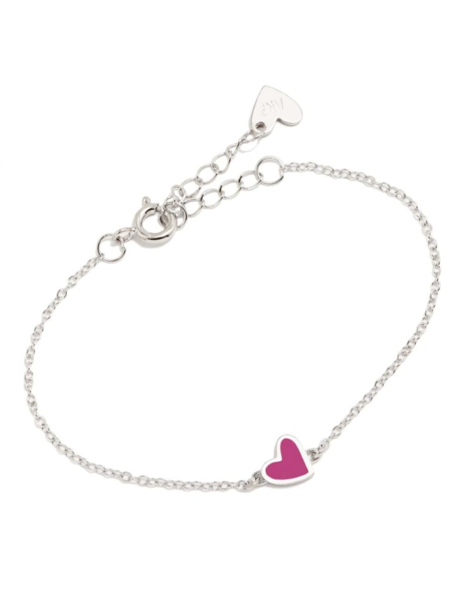 Pulseira Coração Fushcia