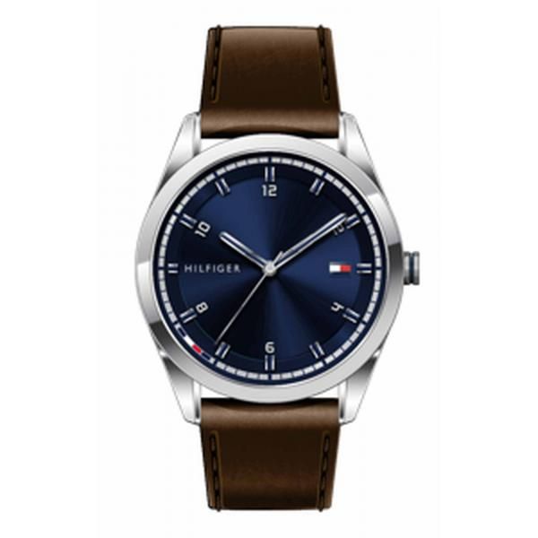 Relógio Azul e Bracelete Castanha