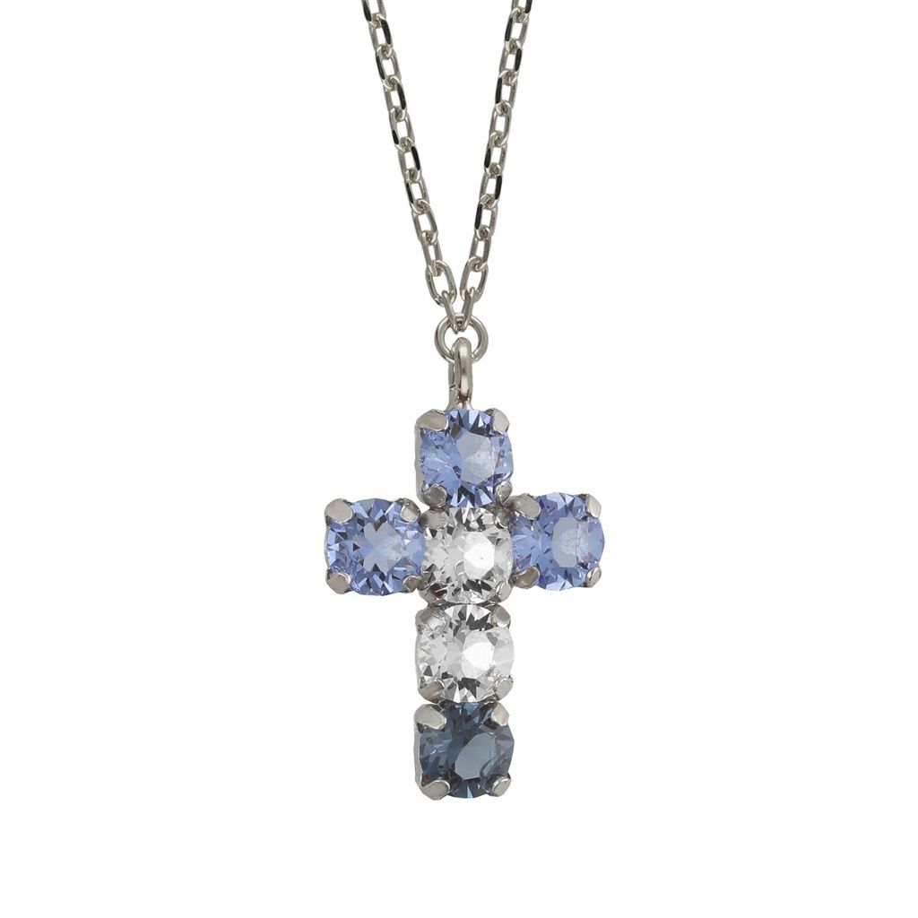 Colar Cristais Azuis Swarovski 
