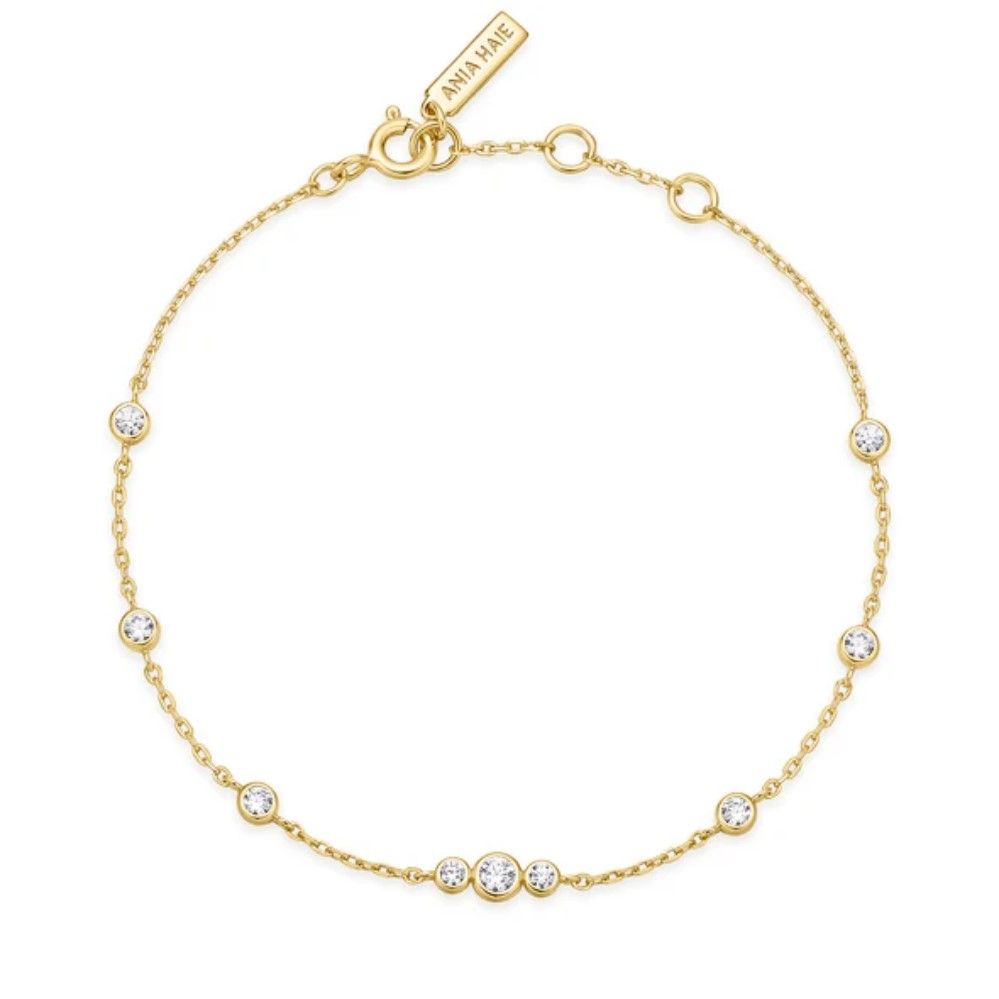 Pulseira Dourada e Zircónias