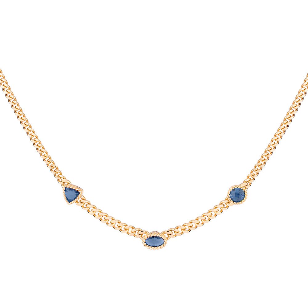 Colar Pedra Azul em Bronze