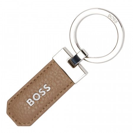 Porta-chaves Bege e Logo