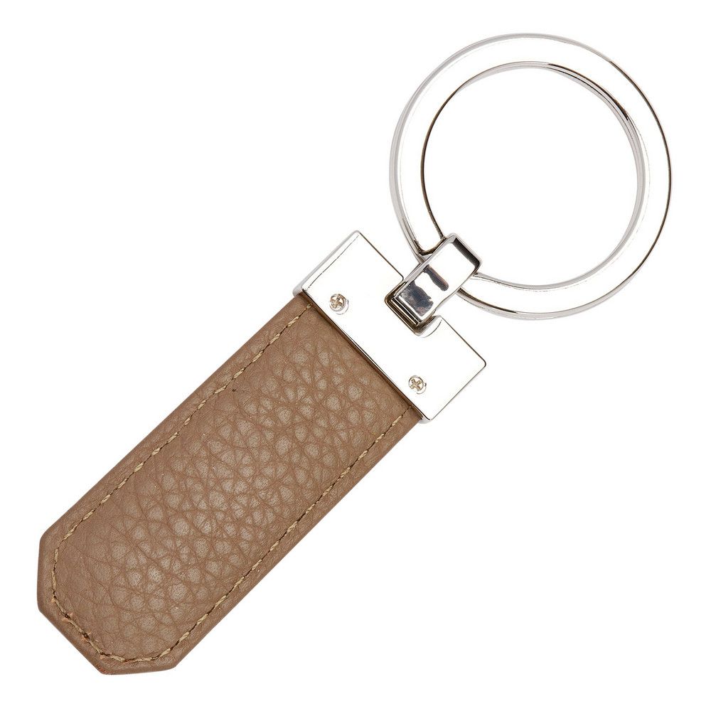 Porta-chaves Bege e Logo