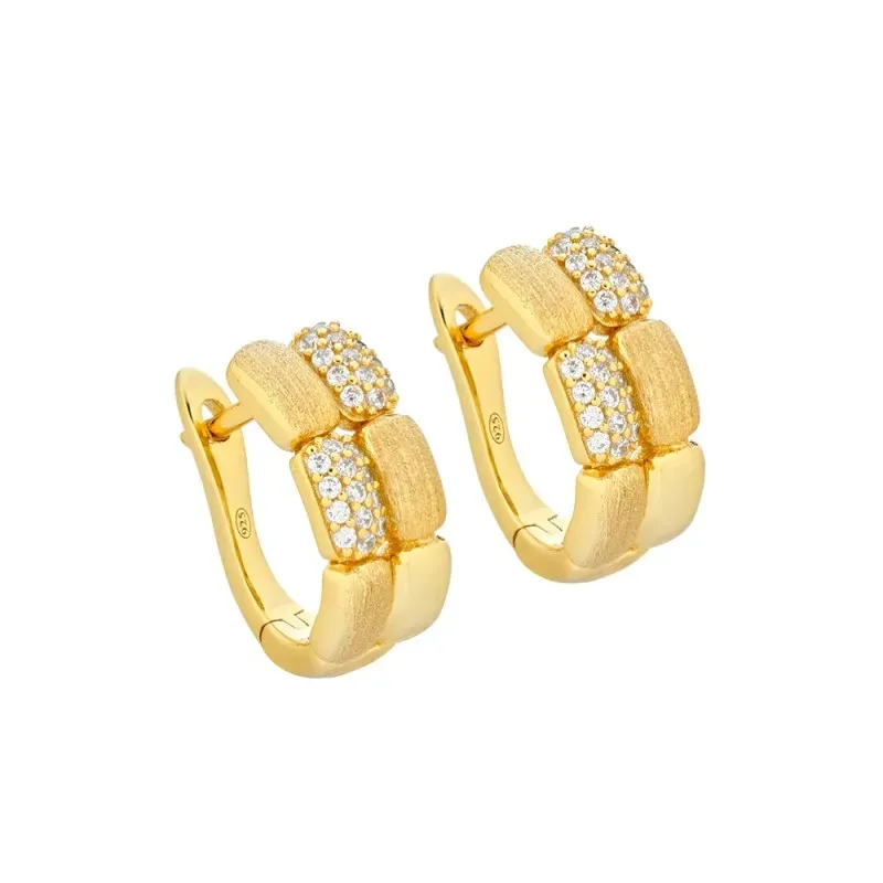 Brincos Dourados Acetinados