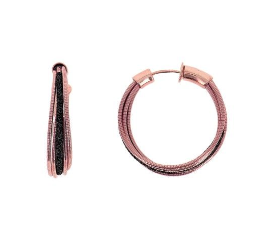 Argolas Rose e Pó Diamante