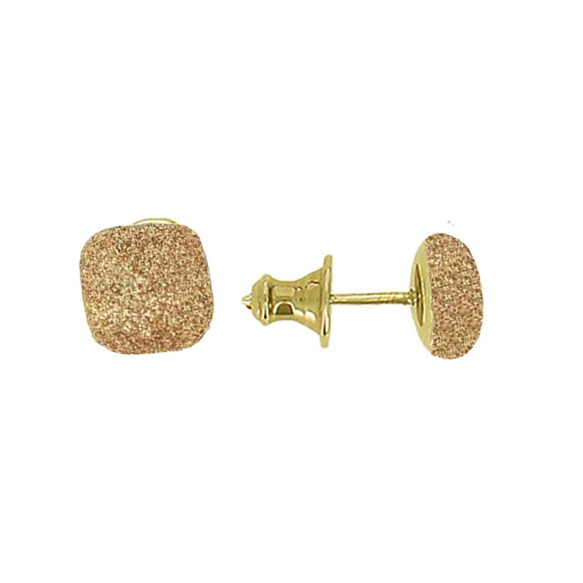Brincos Quadrado Pó Diamante Dourado