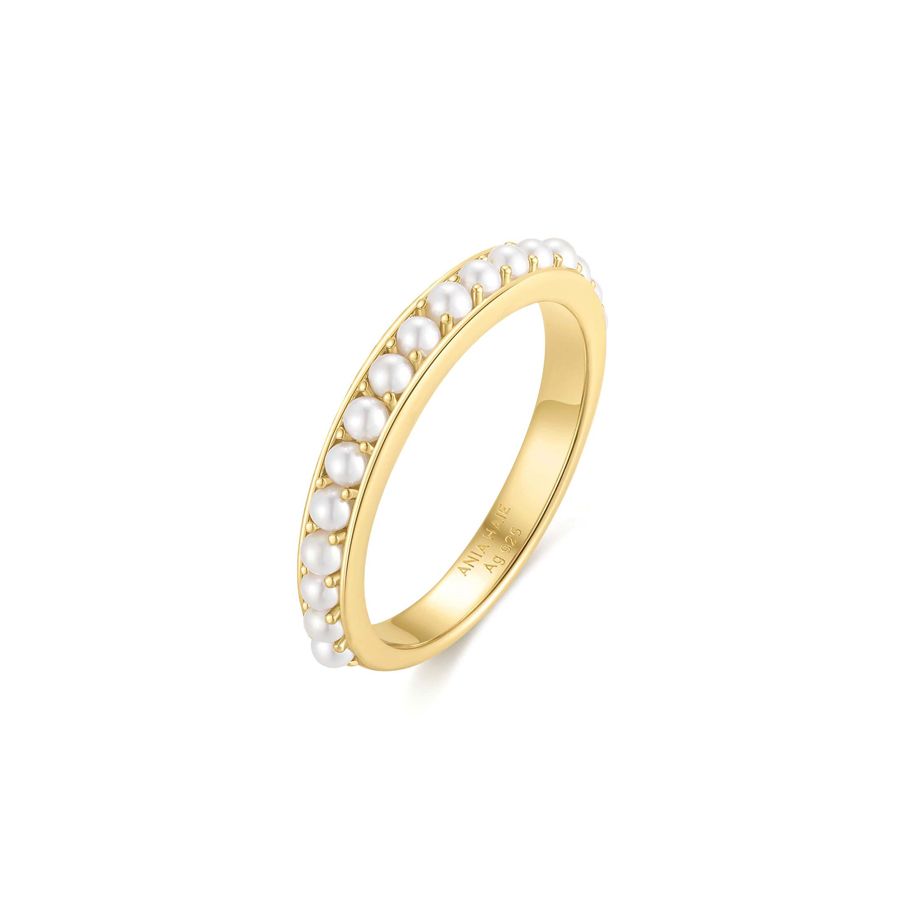Anel Dourado e Pérolas