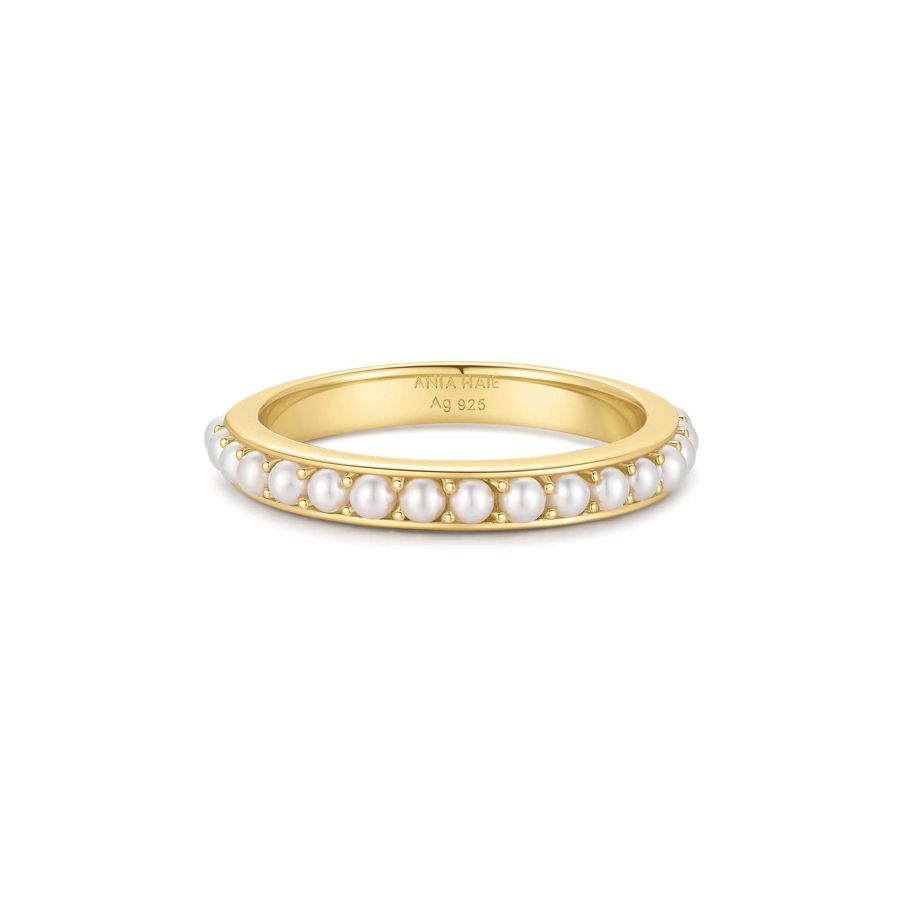 Anel Dourado e Pérolas