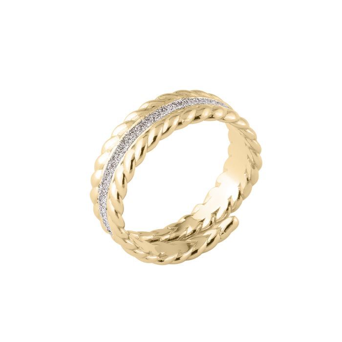 Anel Pó Diamante e Prata