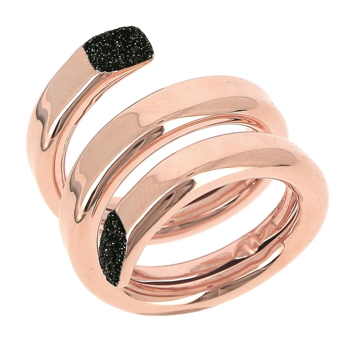 Anel Duplo Rose Pó Diamante 