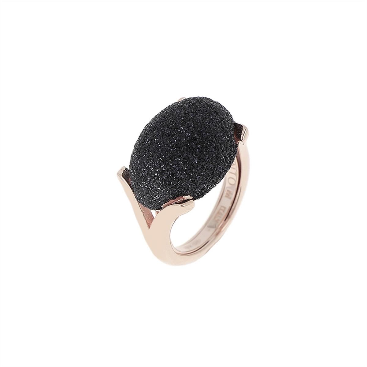 Anel Rose Pó Diamante 