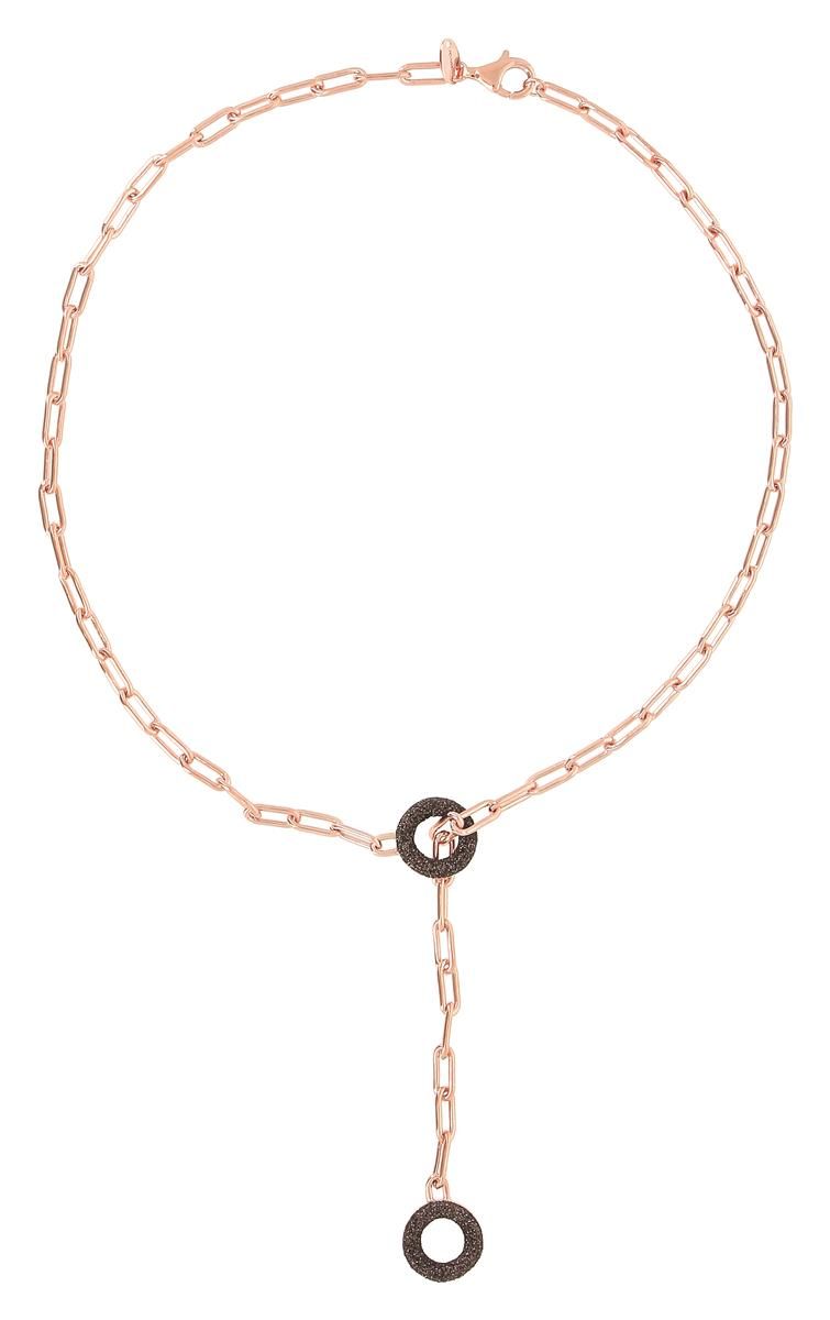 Colar Semi-Rígido Rose e Pó Diamante