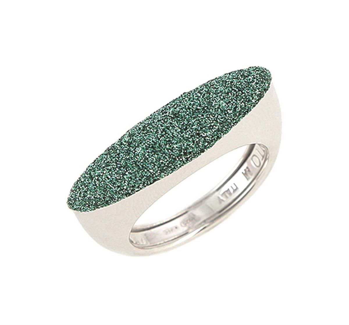 Anel  Pevide Pó Diamante Verde