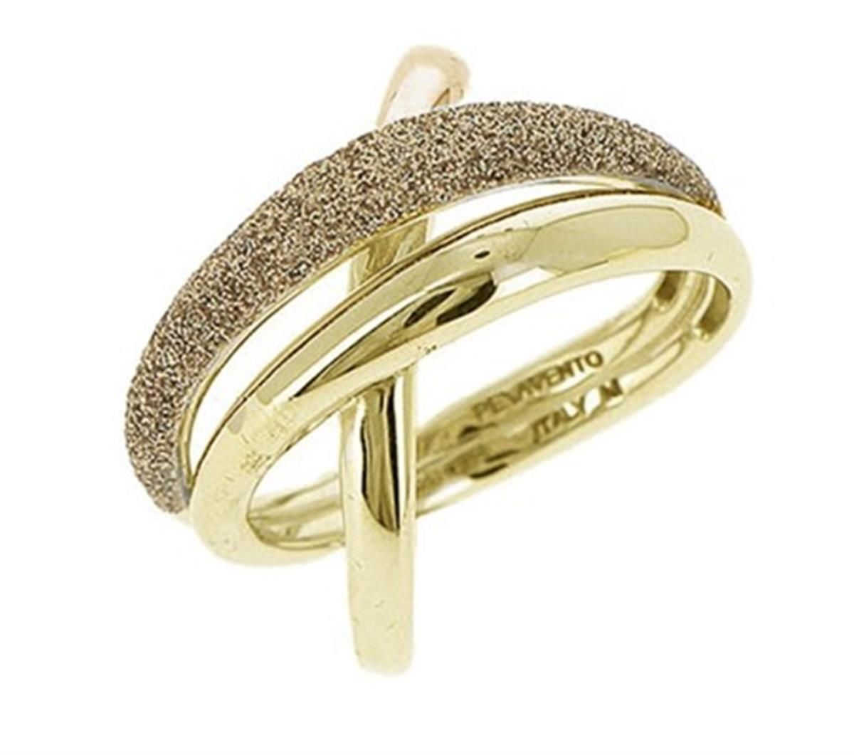 Anel Dourado e Pó Diamante 