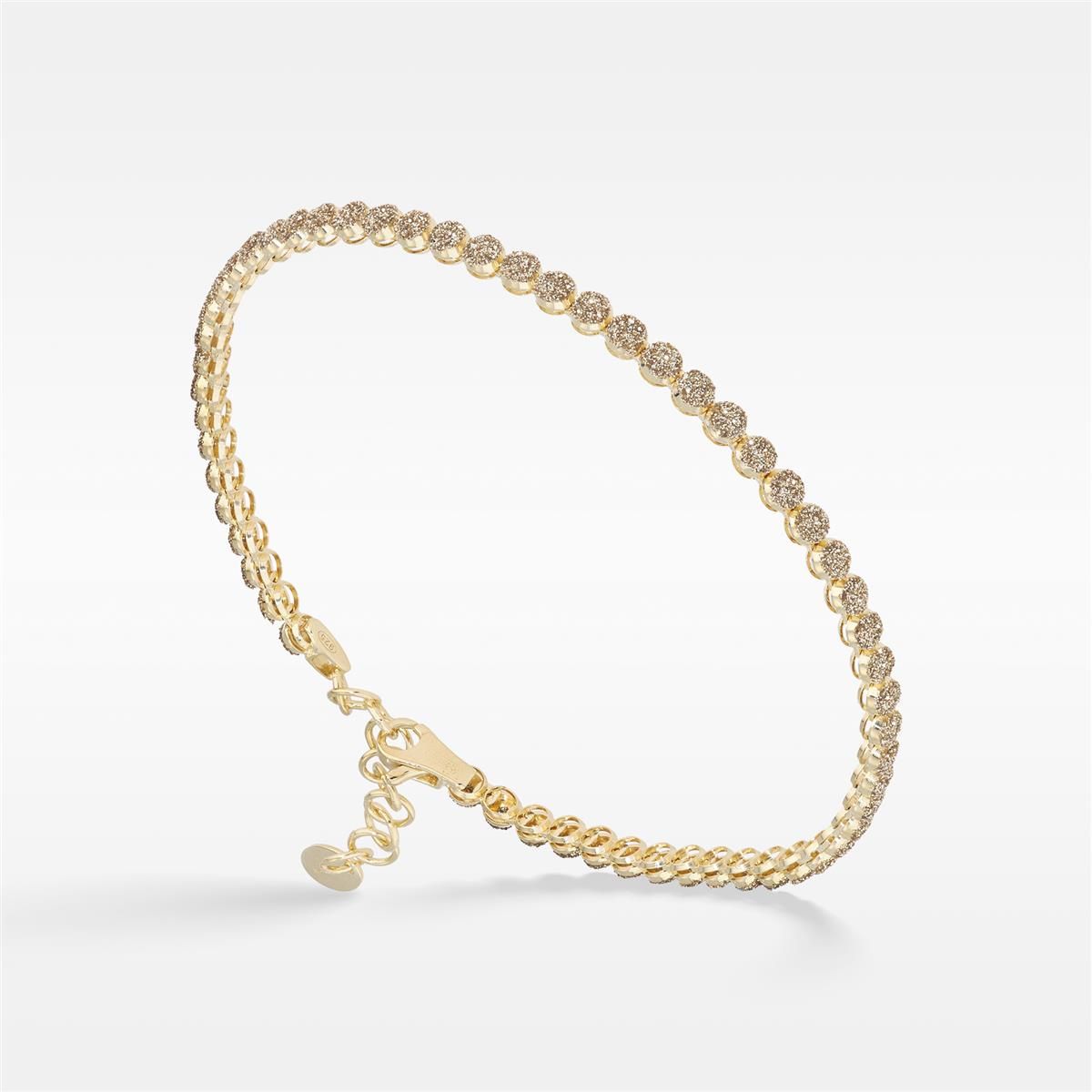 Pulseira Riviera Pó Diamante Dourado