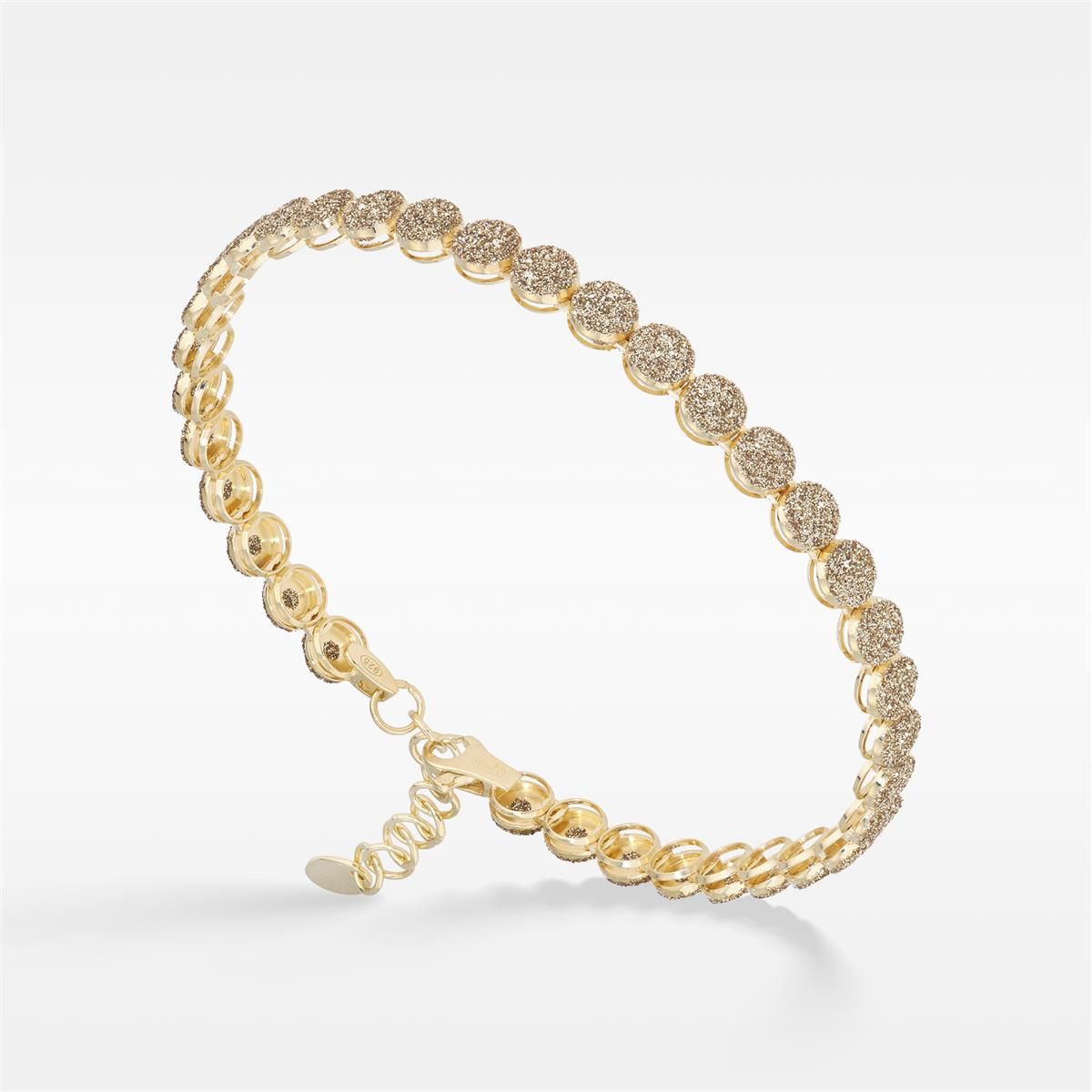 Pulseira Riviera Pó Diamante Dourado