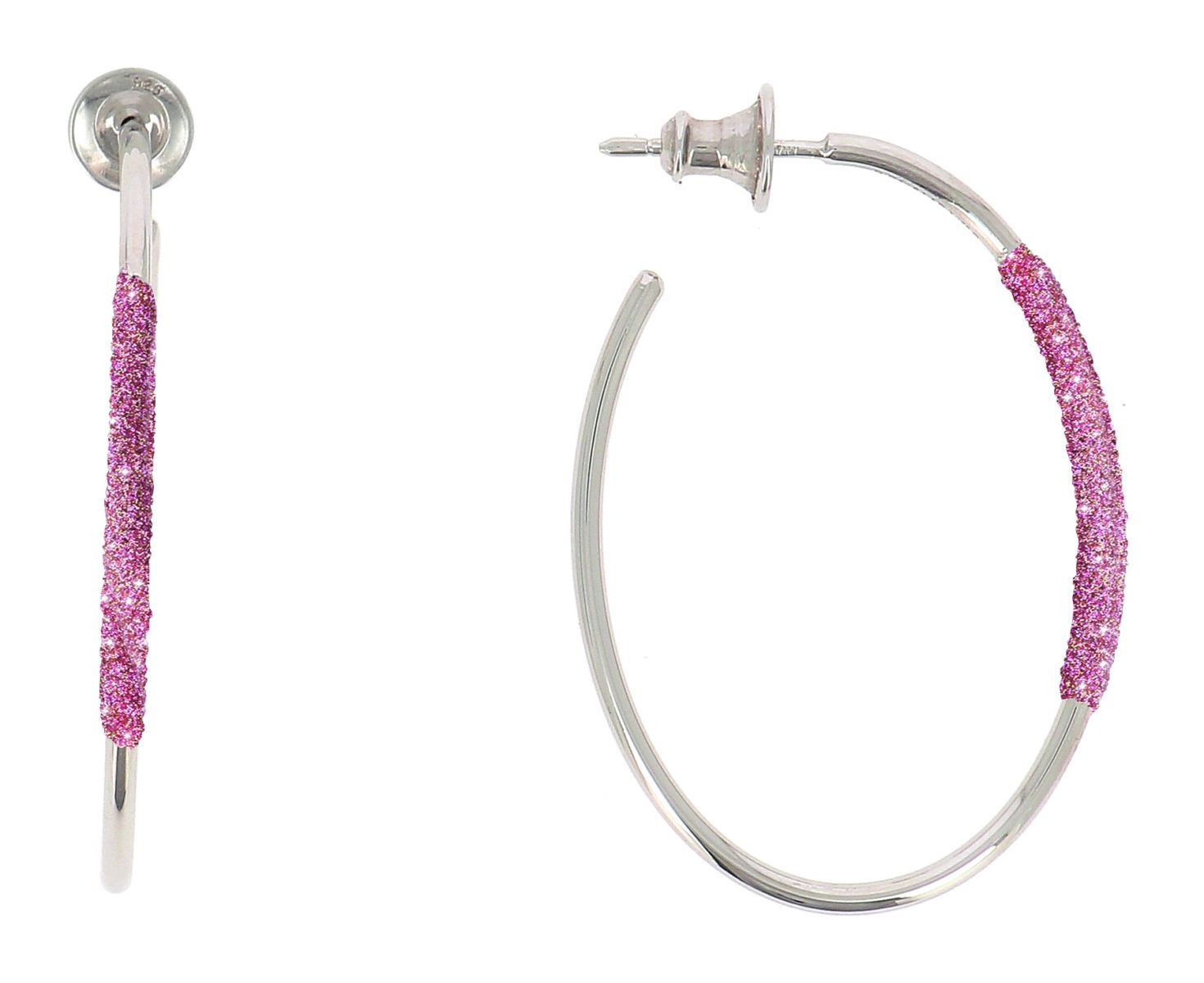 Argolas Pó Diamante Rosa