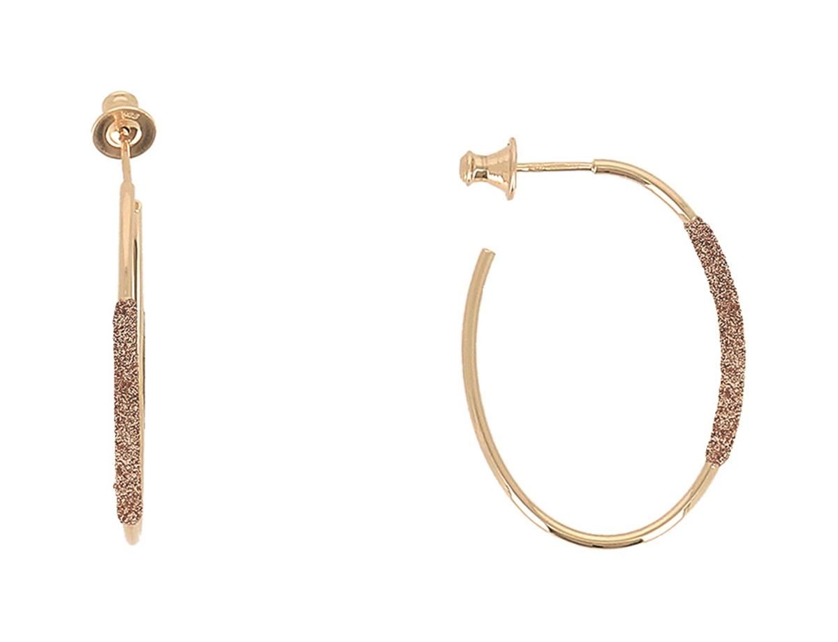 Argolas Pó Diamante Dourado