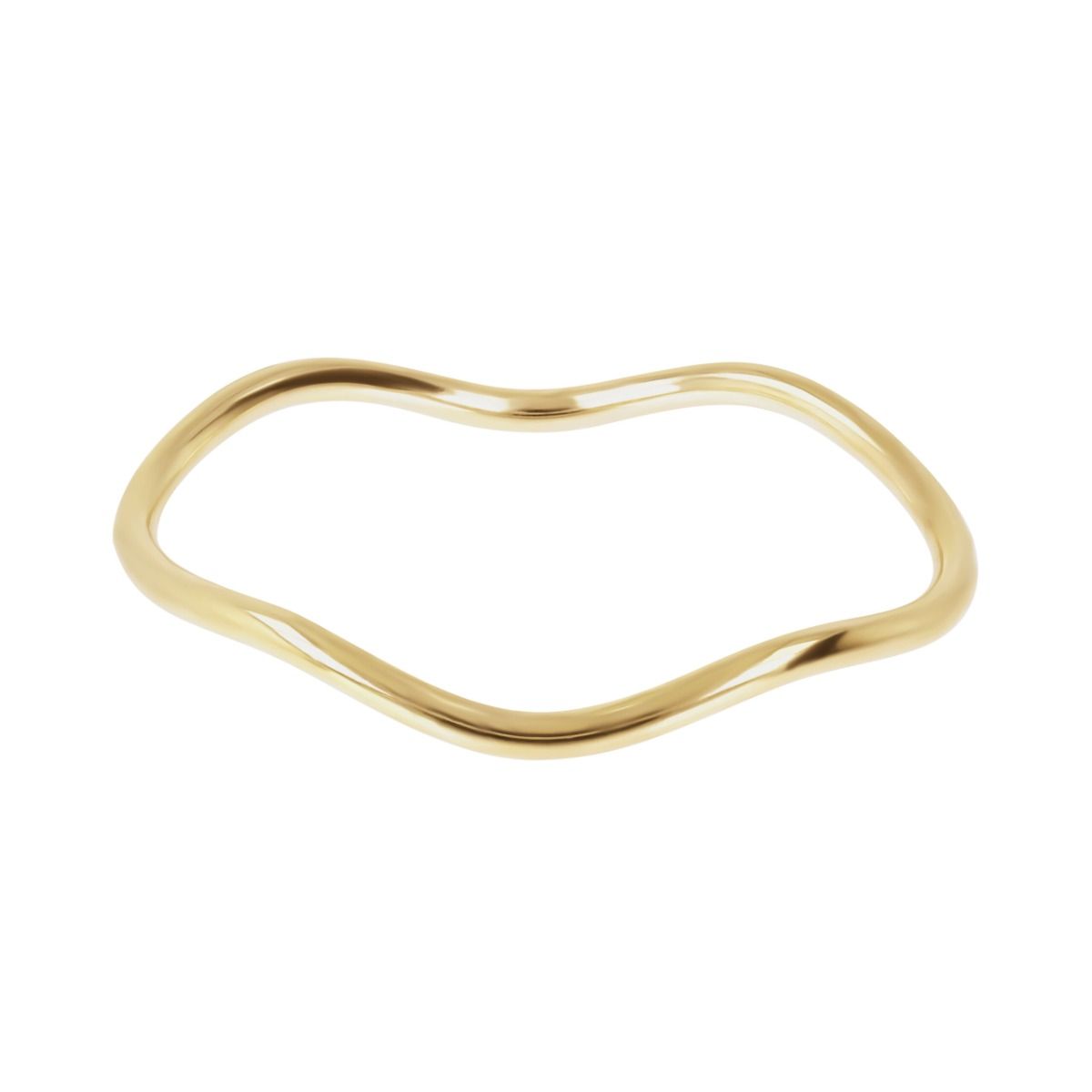 Pulseira Rígida Ondulada Dourada