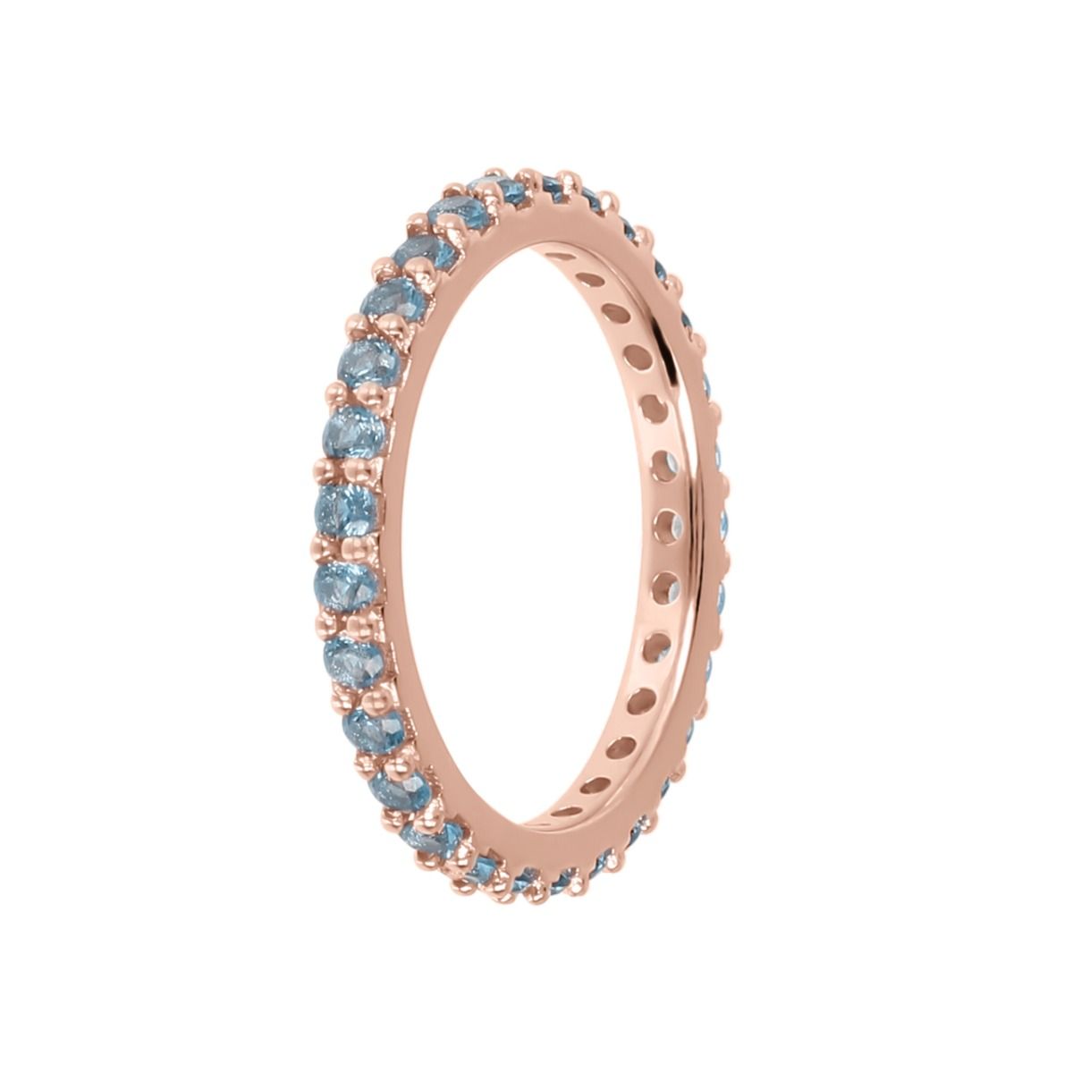 Alianca Rose e Pedras Light Blue