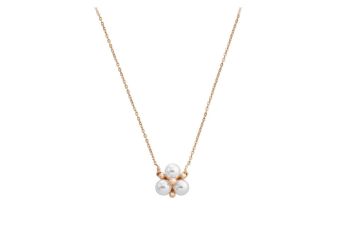 Colar com 3 Pérolas Dourado