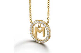 Colar Letra M Dourado