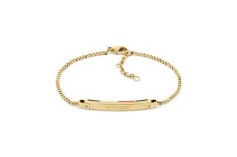 Pulseira com Chapa Dourada