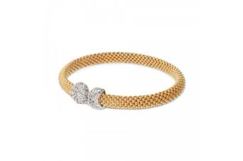 Pulseira Dourada e Cristais