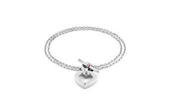 Pulseira Coração Prateado