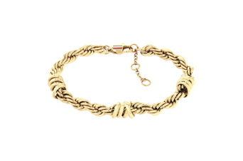 Pulseira Entrançada Dourada