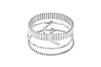Pulseira Tripla Prateada
