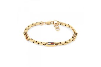 Pulseira Dourada e Logo