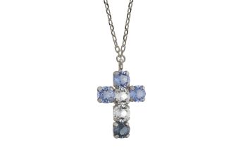 Colar Cristais Azuis Swarovski 