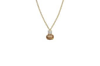 Colar Cristais Champanhe Swarovski 