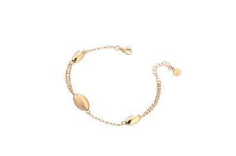 Pulseira Pepitas em Prata Dourada