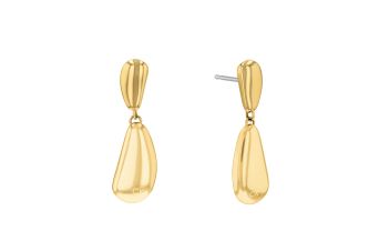 Brincos Lágrima em Aço Dourado