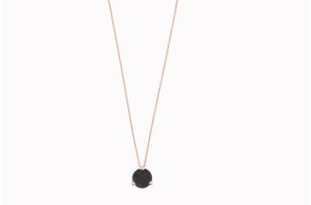 Colar Medalha Redonda Pó Diamante em Prata