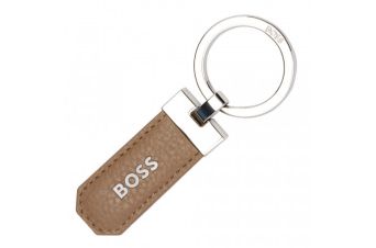 Porta-chaves Bege e Logo