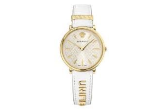 Relógio V-Circle Dourado e Branco