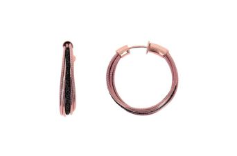 Argolas Rose e Pó Diamante