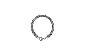 Pulseira Malha Corda Prata