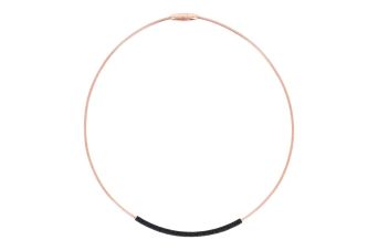 Colar Semirrígido Pó Diamante em Prata