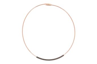 Colar Semirrígido Pó Diamante Castanho